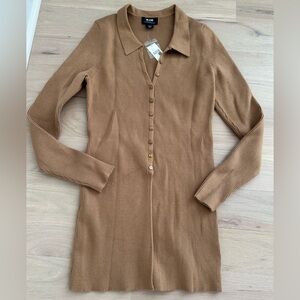 NEW Anthropologie Maeve Long Sweater Top Large Cardigan Tunic NWT Tan